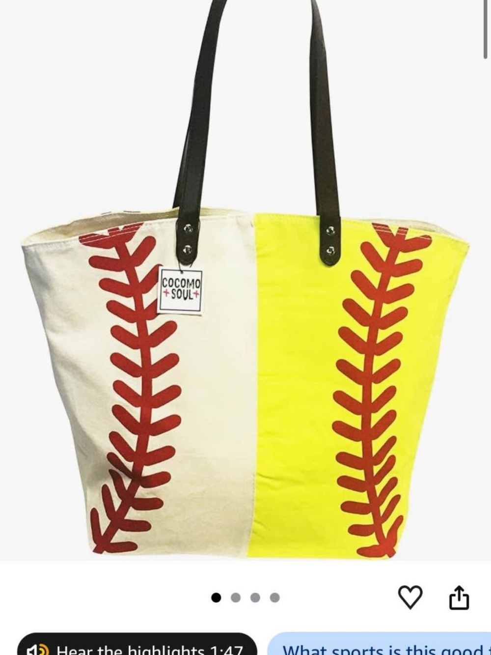 Cocomo Women's Yellow & Cream Canvas Tote Bag